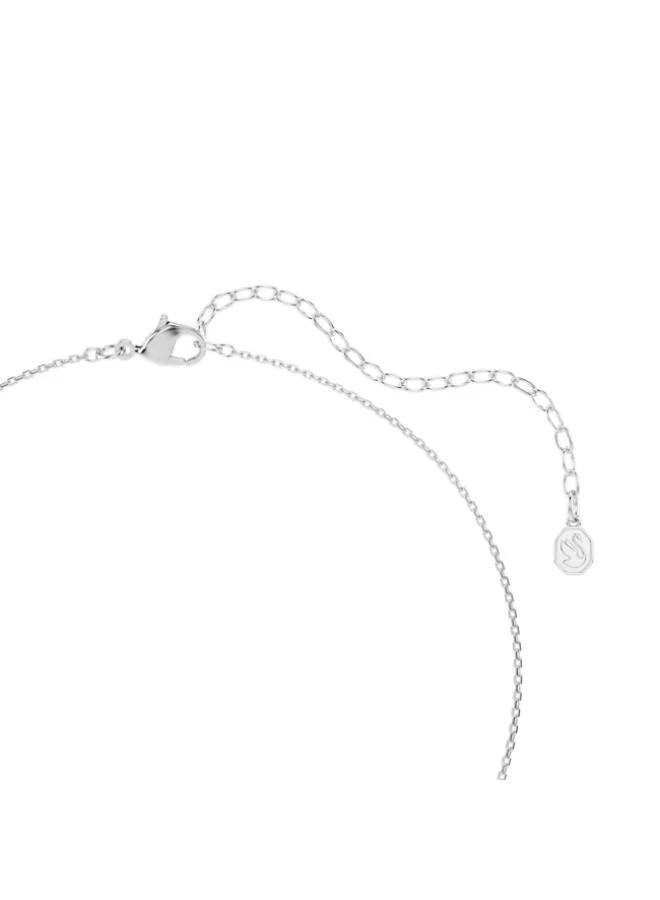 Swarovski  Symbolica White Crystal Rhodium Plated Stud Pendant Necklace for Women | Best Price UAE